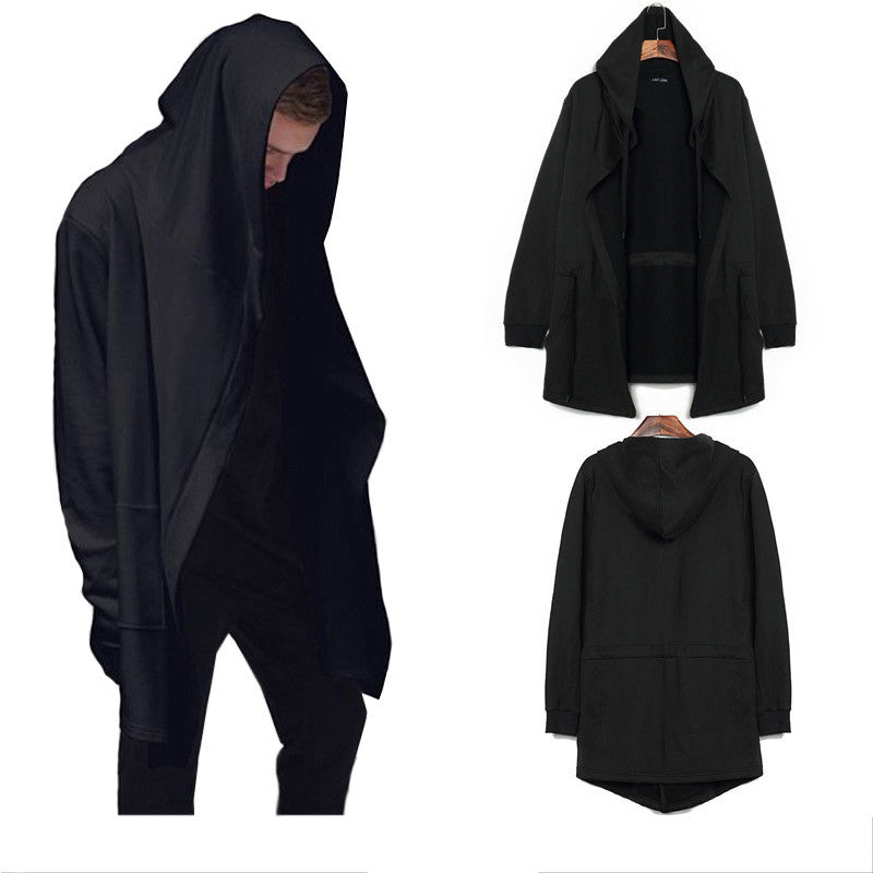 Original design spring autumn men's sweatshirt hoodie men hood cardigan mantissas black cloak outerwear men's clothing oversize