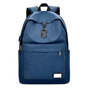 Men Canvas Backpacks External USB Charge Backpack Laptop Backpack Unisex School Bags for teens Mochila Escolar