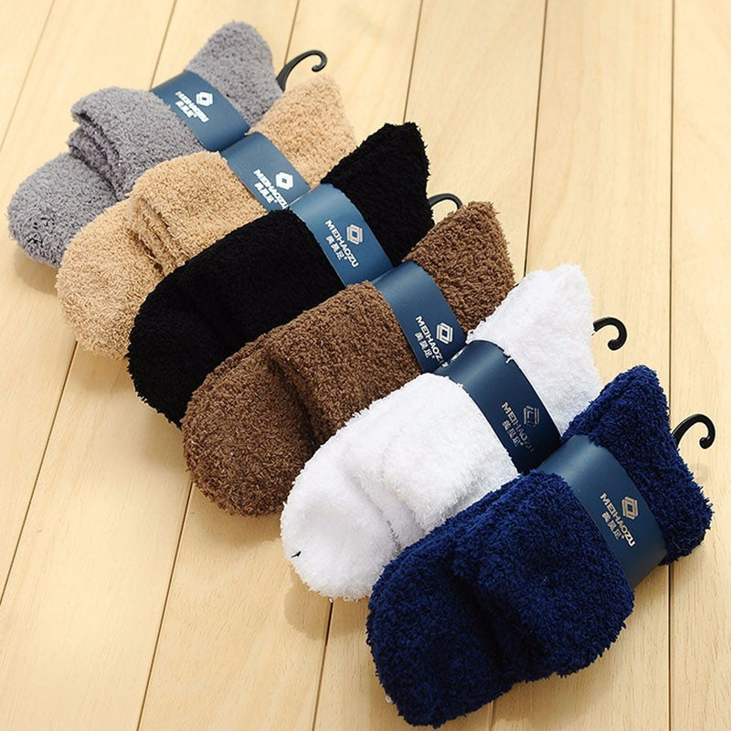 1pair Extremely Cozy Cashmere Socks Men Women Winter Warm Sleep Bed Floor Home Fluffy